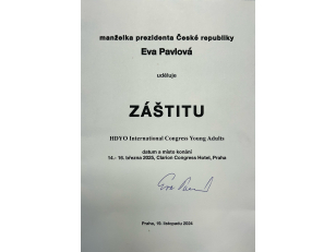Kongres HDYO dostal záštitu první dámy